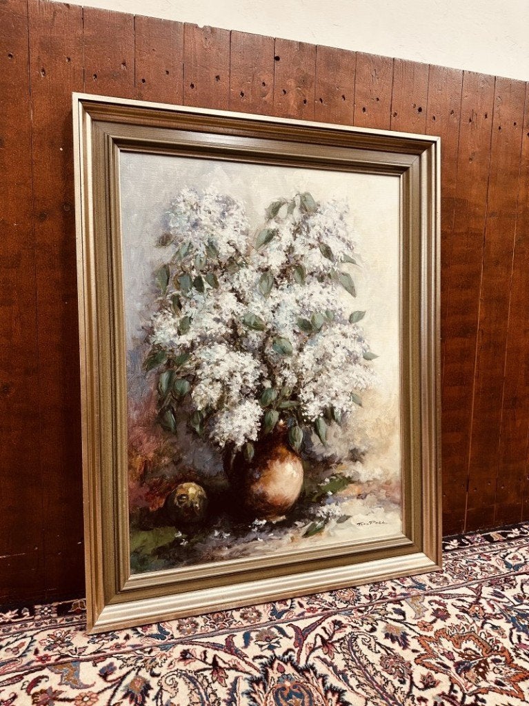 Stilleven Bloemen Schilderij van Theo van der Poel, Enlèvement