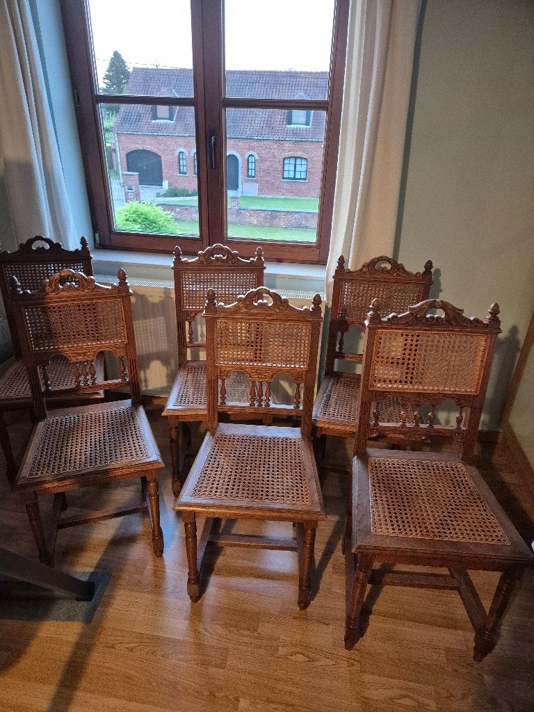 Chaises cannelées, Huis en Inrichting, Stoelen, Ophalen, Gebruikt, Bruin, Vijf, Zes of meer stoelen