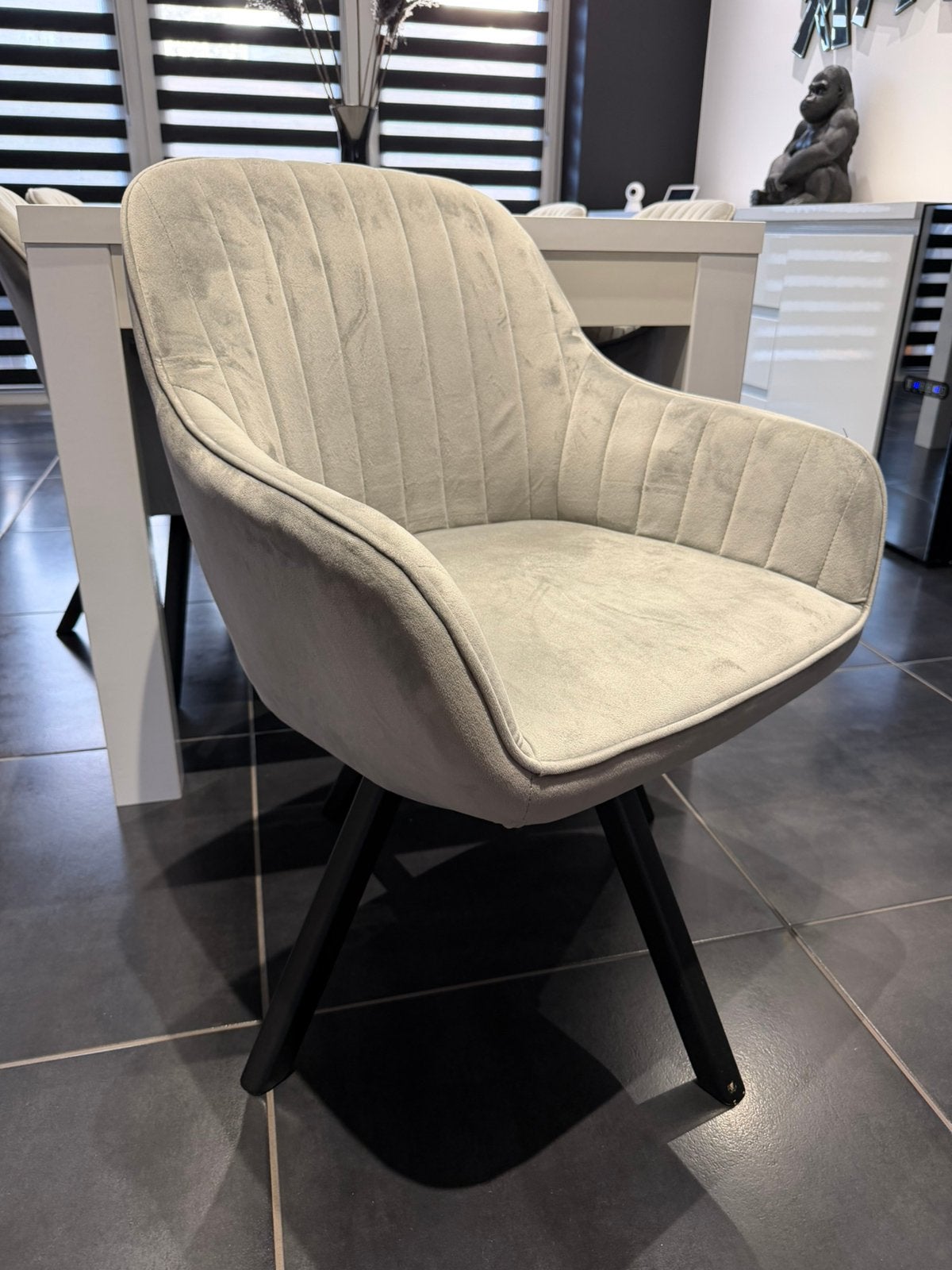 6 chaises salle a manger, Maison & Meubles, Enlèvement, Comme neuf, Gris