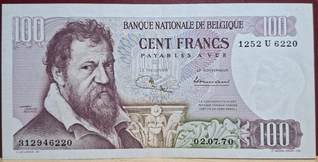 100 Frank Type Lombard - 1970 - Prachtig, Postzegels en Munten, Ophalen of Verzenden, Los biljet