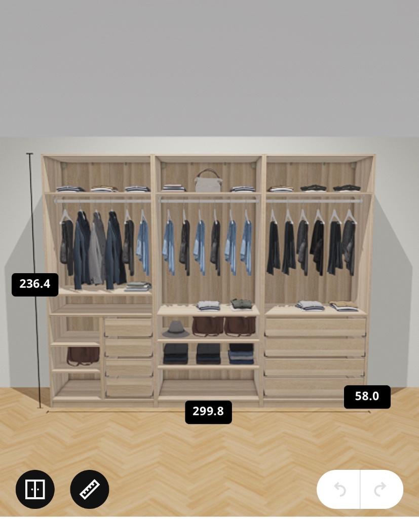 Pax kledingskast Ikea, Huis en Inrichting, Ophalen, Gebruikt, 200 cm of meer, Overige houtsoorten