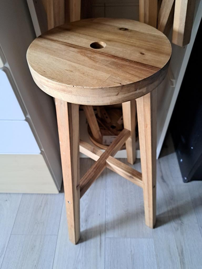 IKEA SKOGSTA 4 Krukken hoog massief acacia hout, Ophalen