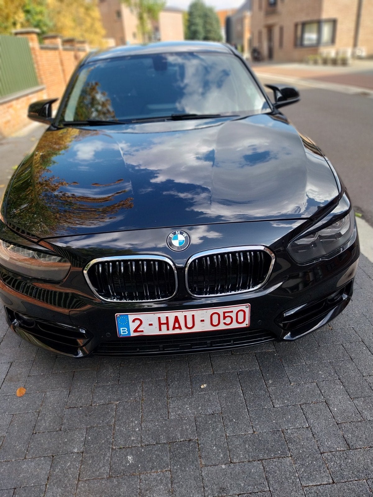BMW 116i, zwart metalic, lederen binnenbekleding zwart,, Auto's, Particulier, Te koop
