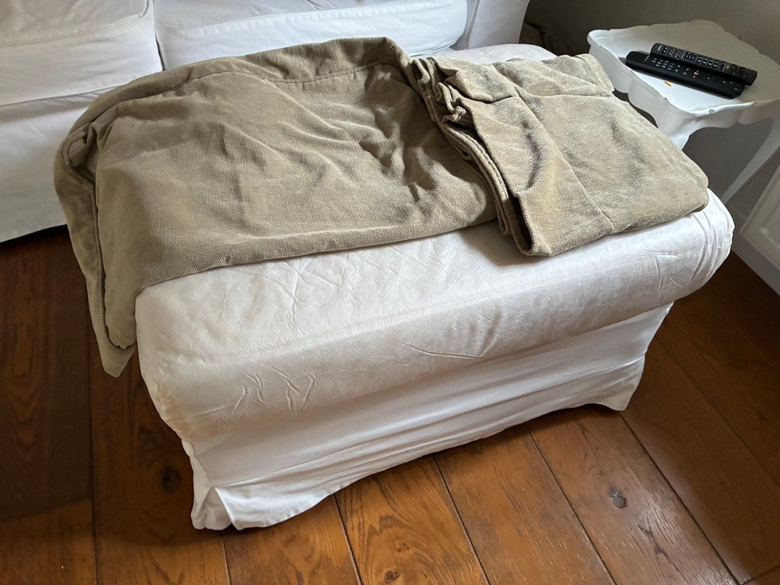 Housse beige - pouf ikea Ektorp, Enlèvement ou Envoi, Comme neuf, Beige