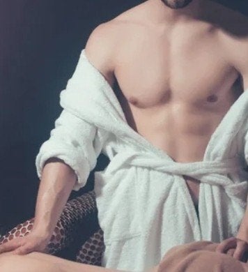 Knappe masseur