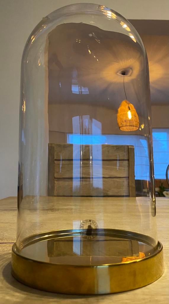 Mooie glazen stolp / bell jar, Ophalen, Zo goed als nieuw