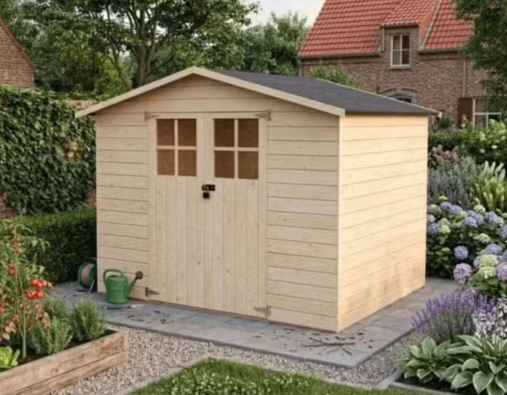 Dennenhouten tuinhuis 5,3m2, Enlèvement, Utilisé, Bois, Abri de jardin