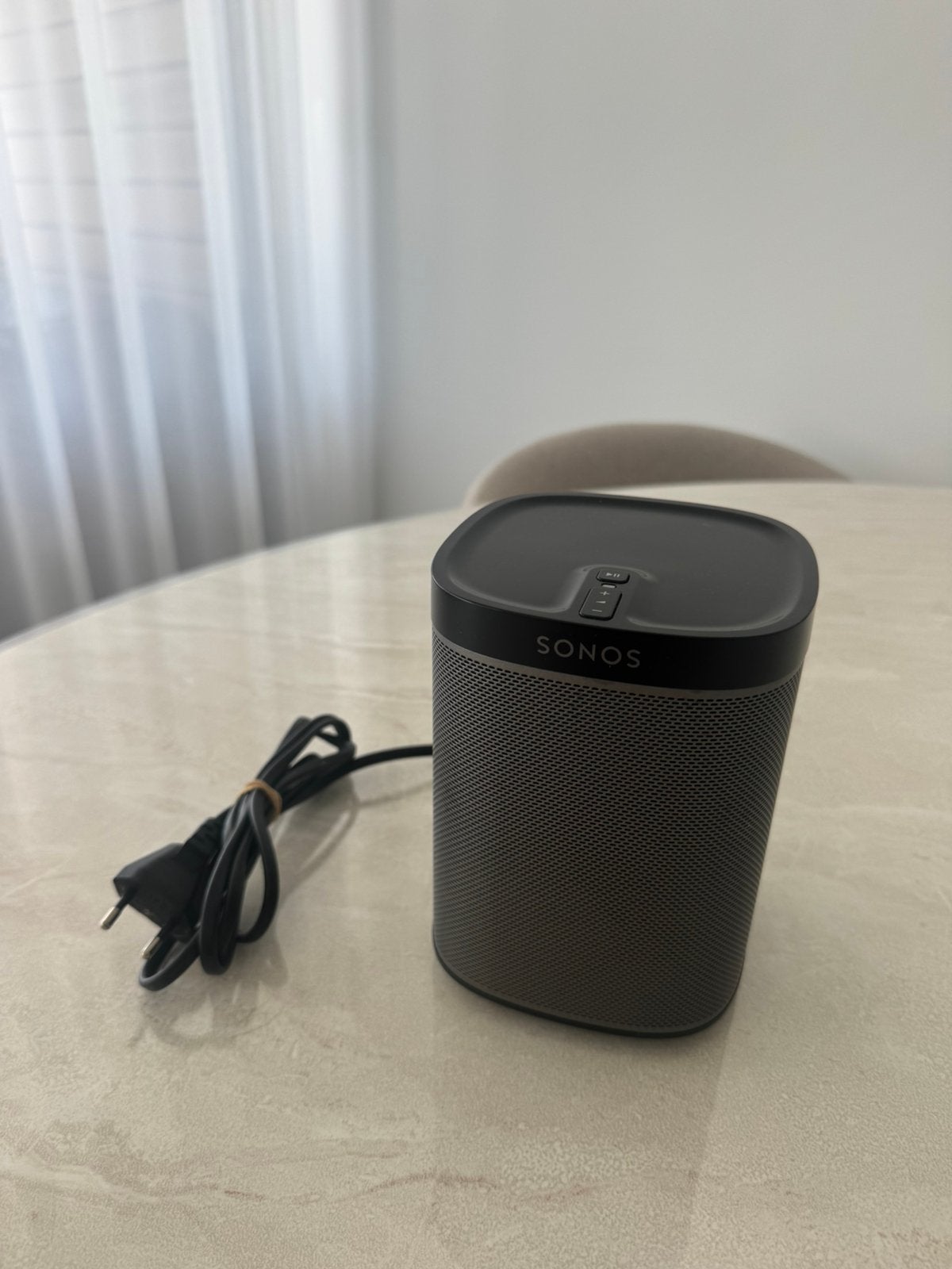 Sonos play 1 zwart - uitstekende staat, Slimme speaker, Inclusief kabels, Ophalen of Verzenden, Zo goed als nieuw