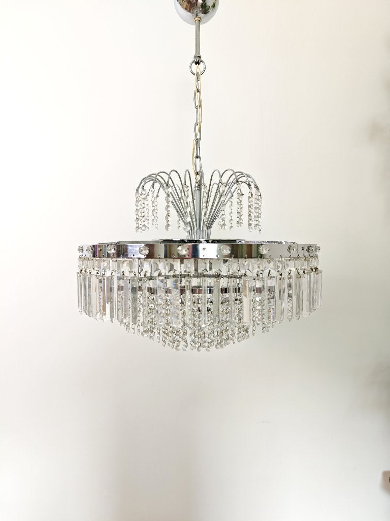 Vintage kristallen kroonluchter, Maison & Meubles, Lampes | Lustres, Envoi, Utilisé