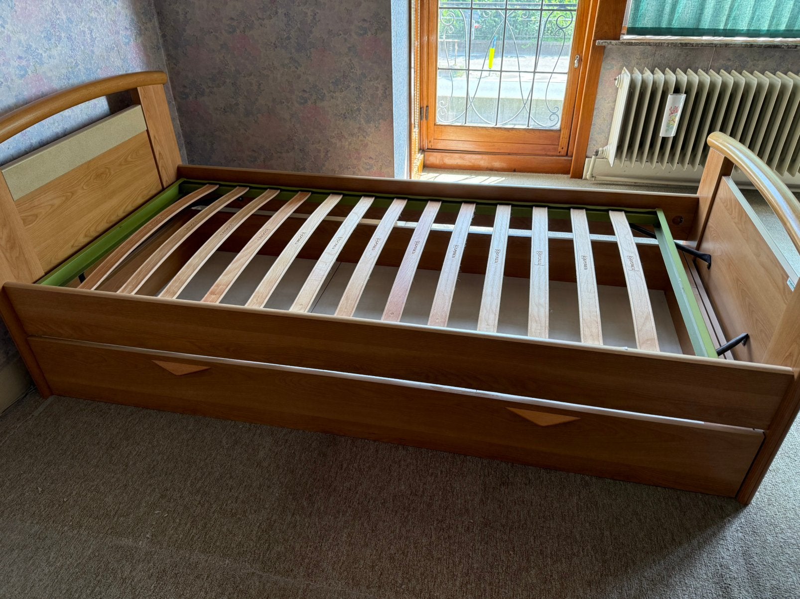 Gautier houten bed met opbergruimte 90cm, Ophalen, Gebruikt, Hout