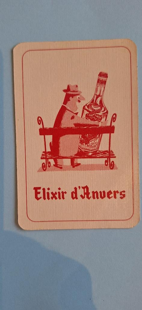 Speelkaart Antwerpen_Elixir Anvers_rood_141, Verzamelen, Ophalen of Verzenden, Gebruikt, Speelkaart(en)