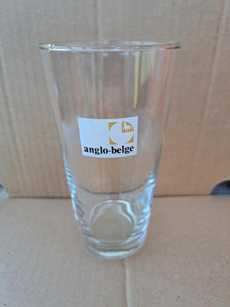 1 retro bier glas van de pils van ANGLO BELGE, Verzamelen, Biermerken, Ophalen of Verzenden, Zo goed als nieuw, Glas of Glazen