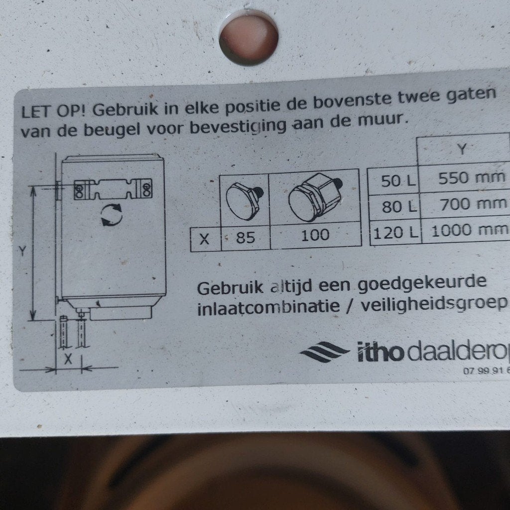 Elektrische boiler itho daalderop, 20 à 100 litres, Boiler, Comme neuf, 6 à 10 ans