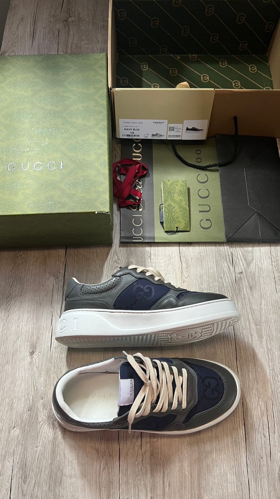 New Gucci GG Chunky Sneakers, Neuf, Enlèvement, Bleu, Baskets