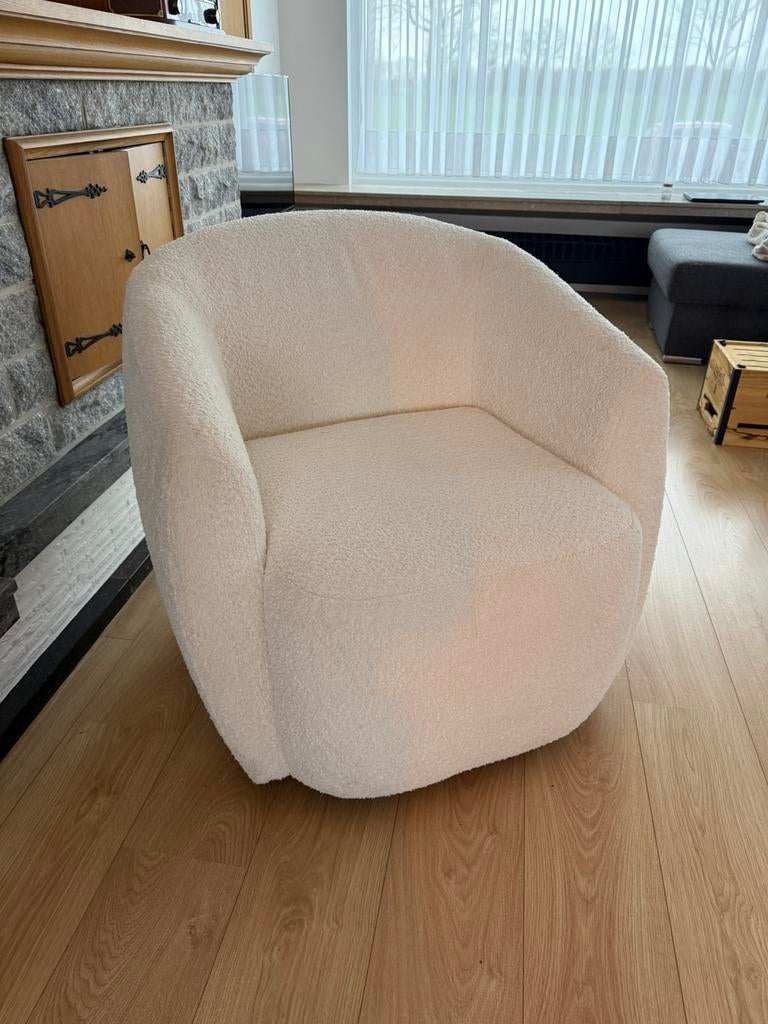 Fauteuil teddy wit, Ophalen, Zo goed als nieuw