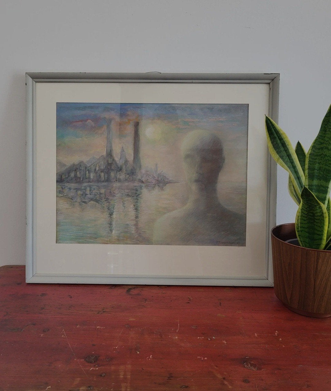 Pastel tekening, titel de Bewustwording, kunstenaar P. Timme, Antiquités & Art, Enlèvement