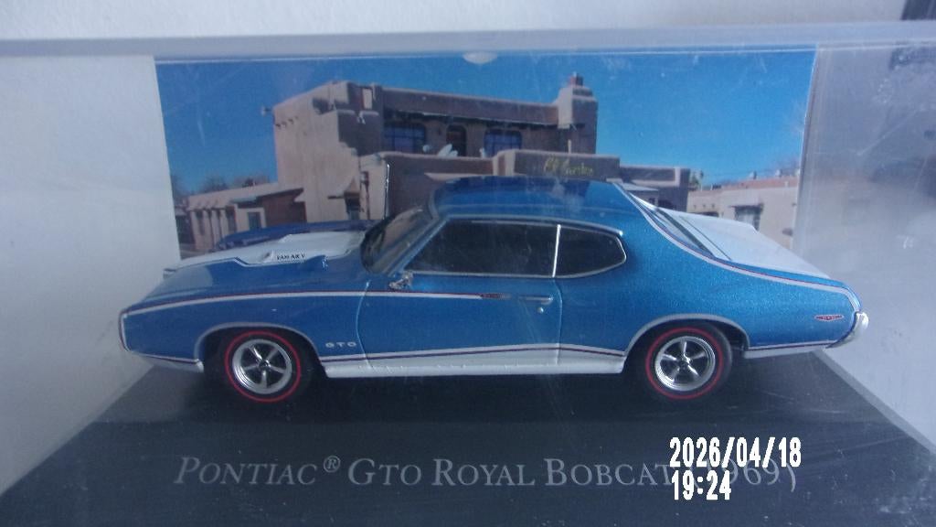 PONTIAC GTO ROYAL BOBCAT 69.De AGOSTINI 1/43 COMME NEUVE., Hobby en Vrije tijd, Modelauto's | 1:43, Ophalen of Verzenden, Zo goed als nieuw