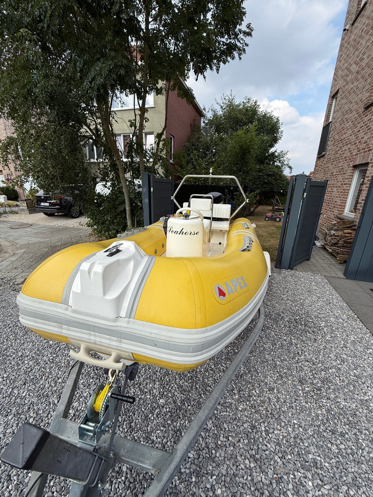 Bateau Apex 4,41 m avec coque polyester + remorque, Enlèvement, Comme neuf, Polyester, Remorque