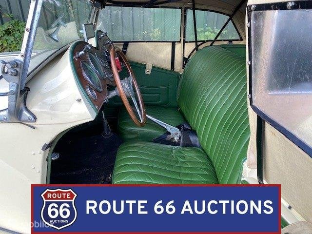 MG TD | 1951 | Route 66 Auctions, Auto's, Gebruikt, Zwart, Bedrijf, Handgeschakeld
