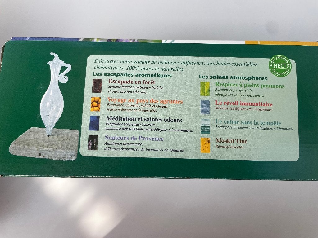 Aromadiffuser verstuiver essentiële oliën "Amfora"glas NIEUW, Ophalen, Nieuw
