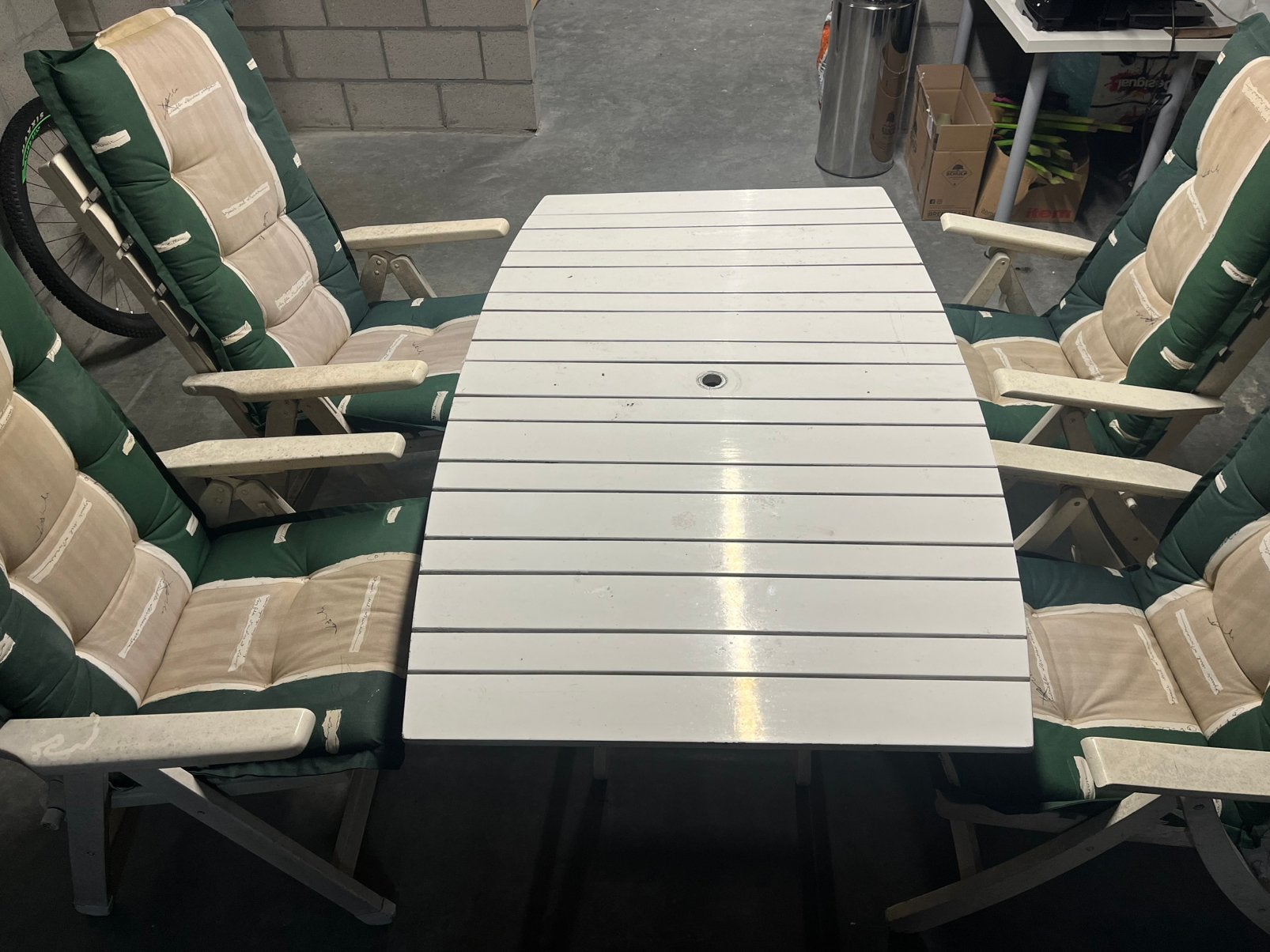Tuintafel inclusief tuinstoelen, Tuin en Terras, Ophalen of Verzenden, Hout