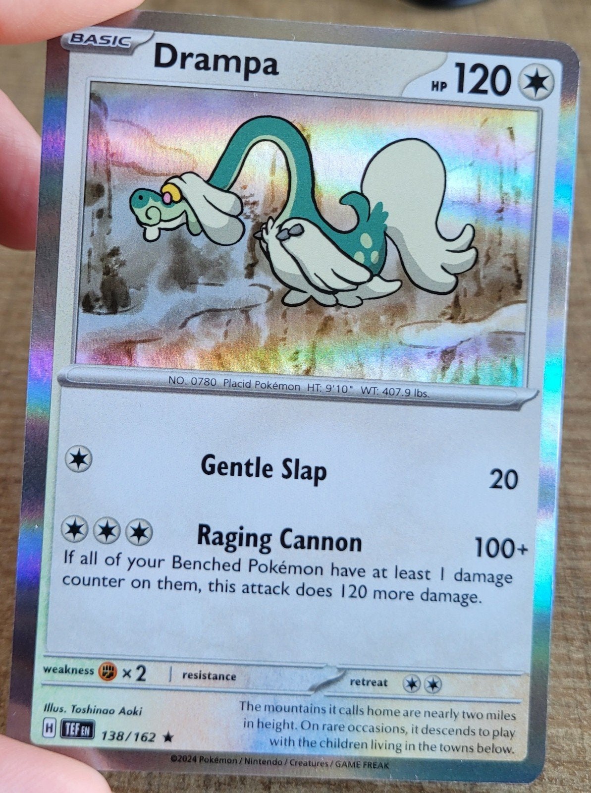 Drampa (138/162), Ophalen of Verzenden, Zo goed als nieuw, Losse kaart, Foil