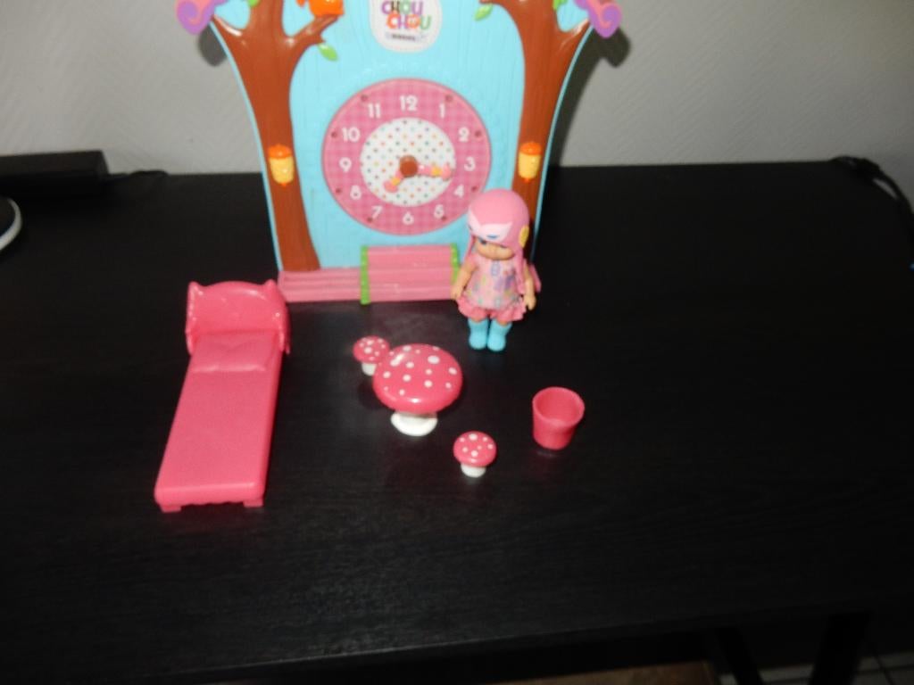 nr.466 - Mini chouchou clockhouse en speeltuin, Ophalen of Verzenden, Poppenhuis