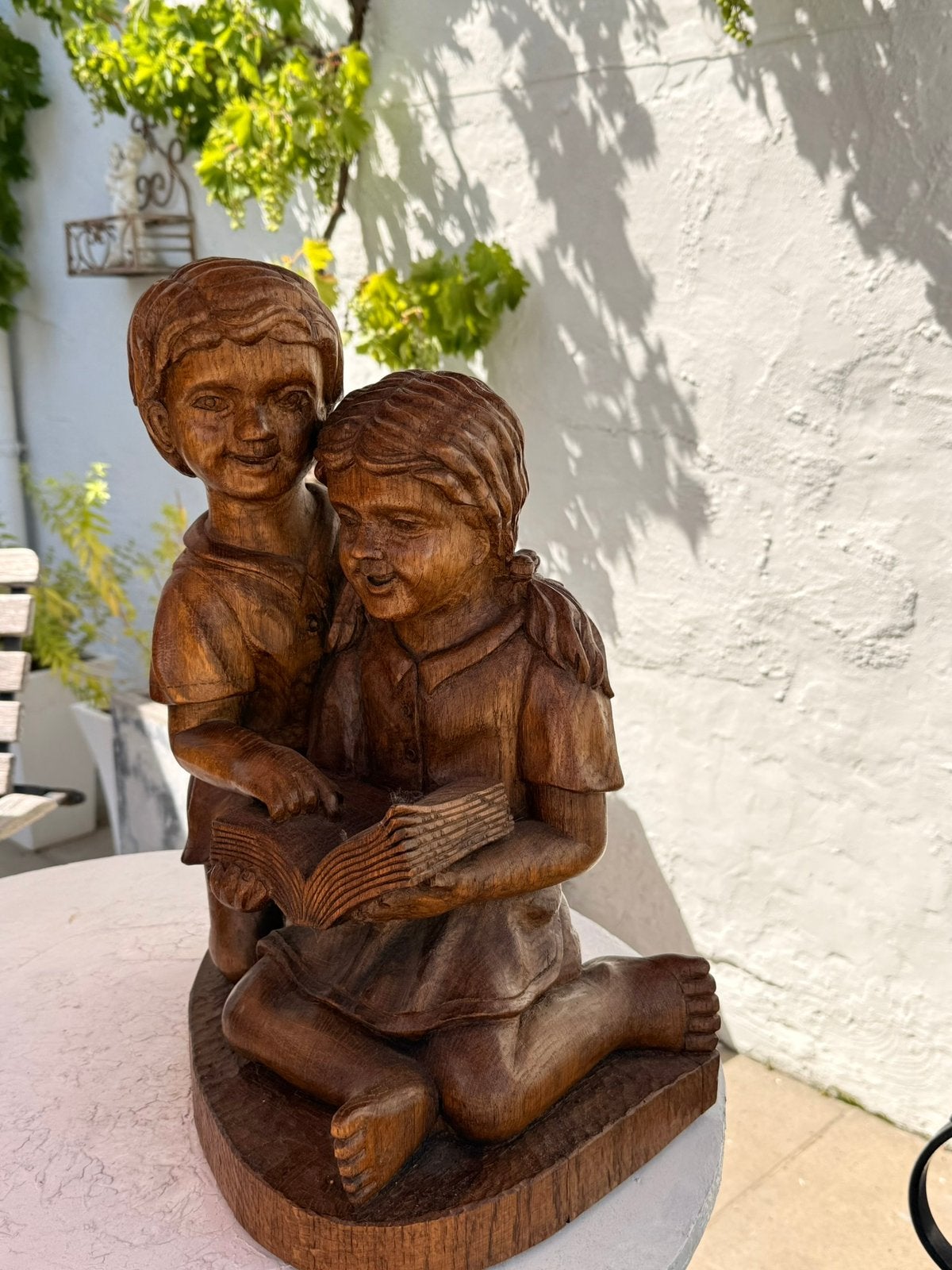 Handgesneden houten beeld, Ophalen, Handgemaakt, 20 - 50 cm, Beeld