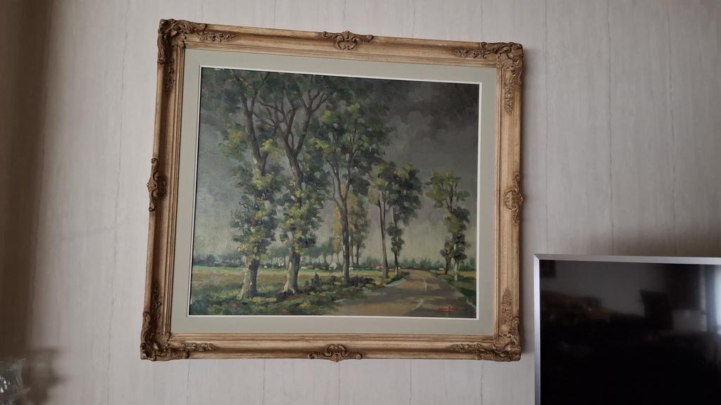 Schilderij Omer Buysse, 100x80 penselen van Knesselare, Ophalen of Verzenden
