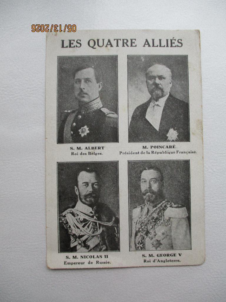 WO1 PK: Les quatre alliés, Verzamelen, Militaria | Algemeen, Verzenden
