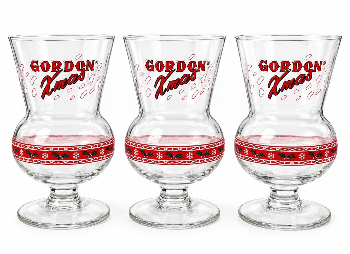 Lot de 3 verres Gordon Xmas edition Noel, Collections, Enlèvement ou Envoi, Comme neuf