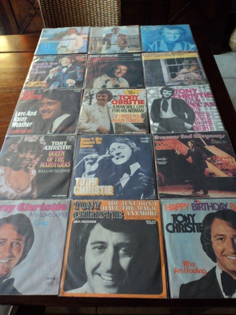 Tony Christie lot van 25 singles voor 10 euro!, Cd's en Dvd's, Vinyl Singles, 7 inch, Ophalen of Verzenden, Pop, Overige typen