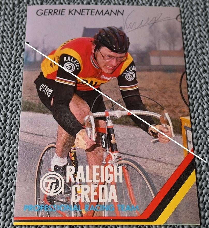 TI Raleigh Creda / Gerry Knetemann / Handtekening ?, Verzenden, Zo goed als nieuw, Poster, Plaatje of Sticker