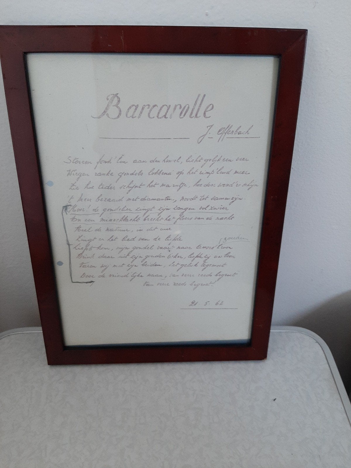 Barcarolle, Enlèvement ou Envoi