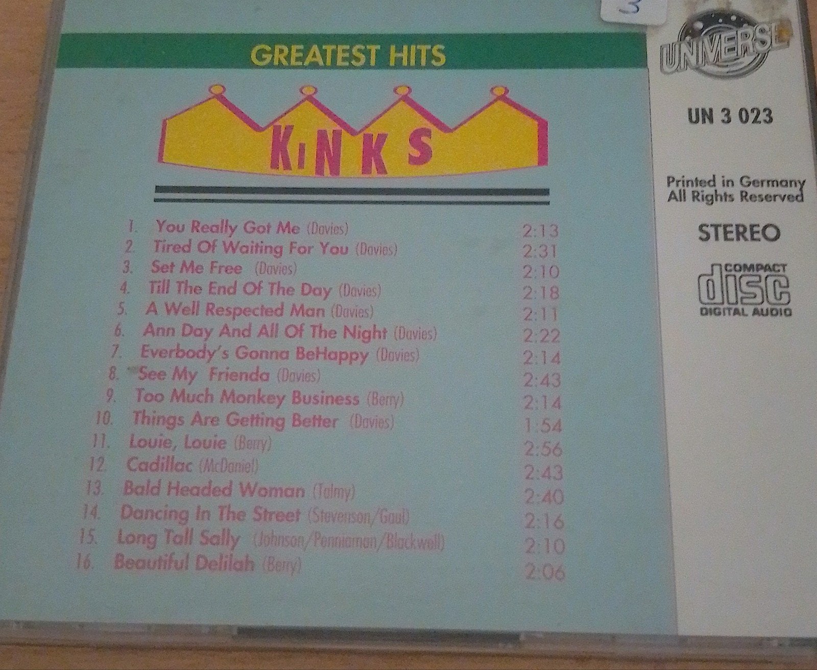 Les plus grands succès des Kinks, CD & DVD, CD | Reggae & Ska, Enlèvement