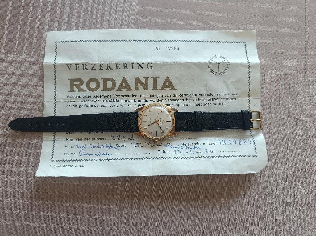 Rodania polshorloge uit 1970 voor heren, Handtassen en Accessoires, Ophalen, Polshorloge, Met bandje