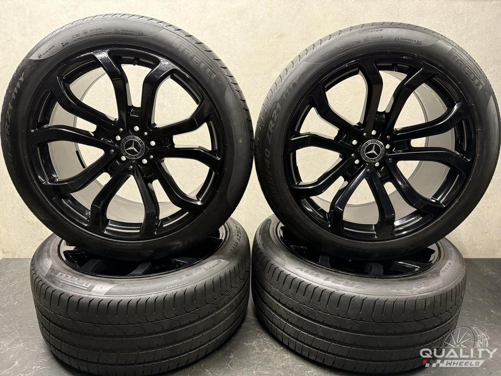 21” MERCEDES AMG GLS 63 klasse, GL X164 Velgen + Banden 295/, Auto-onderdelen, Banden en Velgen, Gebruikt, 295 mm, -, -