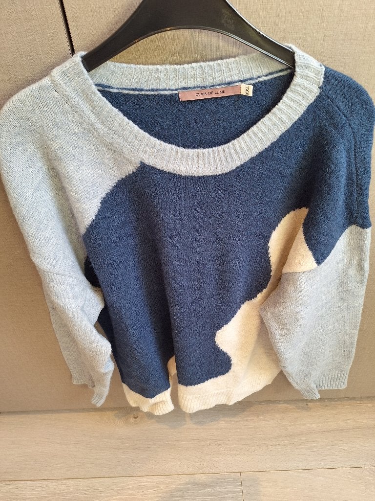 Grote maten, Ophalen, Blauw, Trui of Vest, Zo goed als nieuw