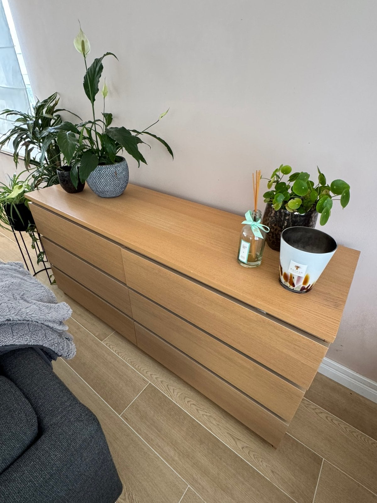 Commode IKEA MALM 6 tiroirs 160x48x78cm, Enlèvement, Comme neuf