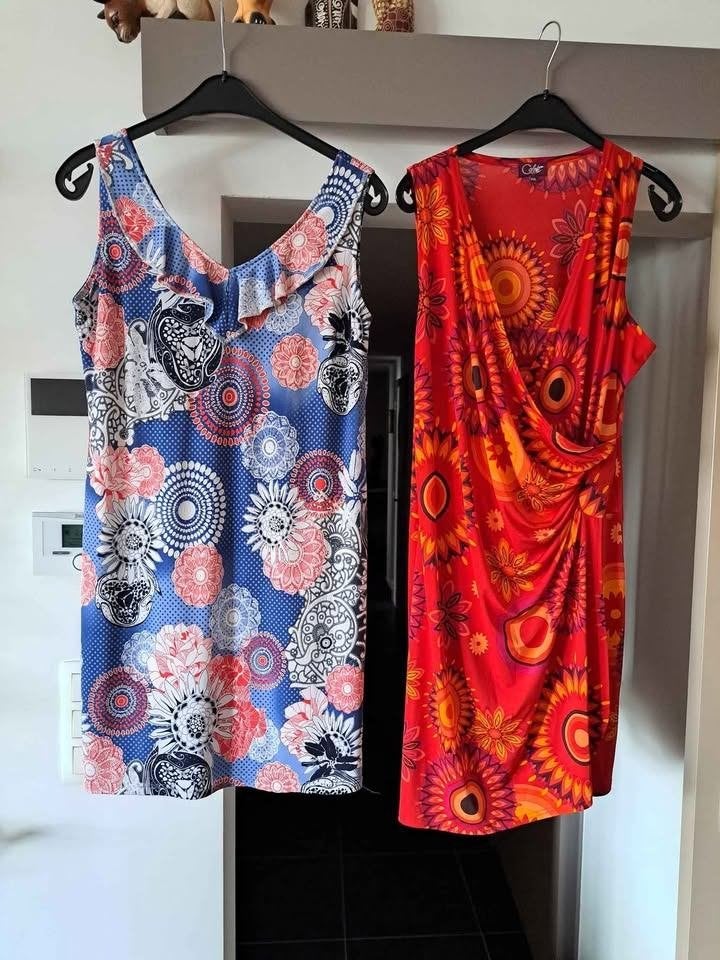 Jurk in travelstof, zomerjurk 42 en XXL, Kleding | Dames, Jurken, Ophalen of Verzenden, Zo goed als nieuw, Maat 42/44 (L)