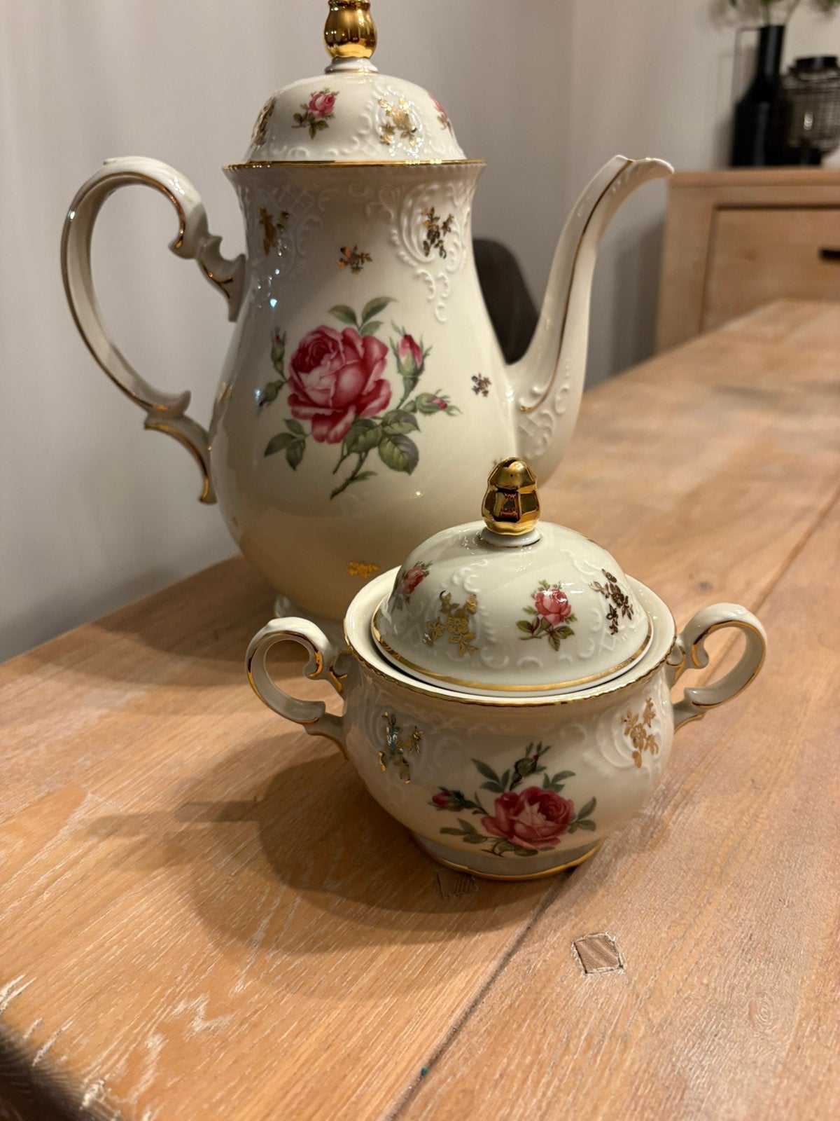 Koffiepot en suikerpot Zeh Scherzer  Bavaria, Antiek en Kunst, Ophalen