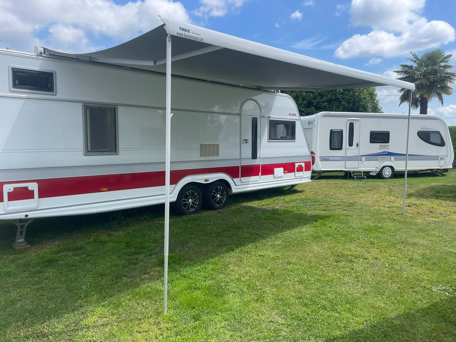 Omnistor, vaste luifel 4,5 m lengte 2.6 m diep, Caravanes & Camping, Auvents, Enlèvement, Utilisé, Thule