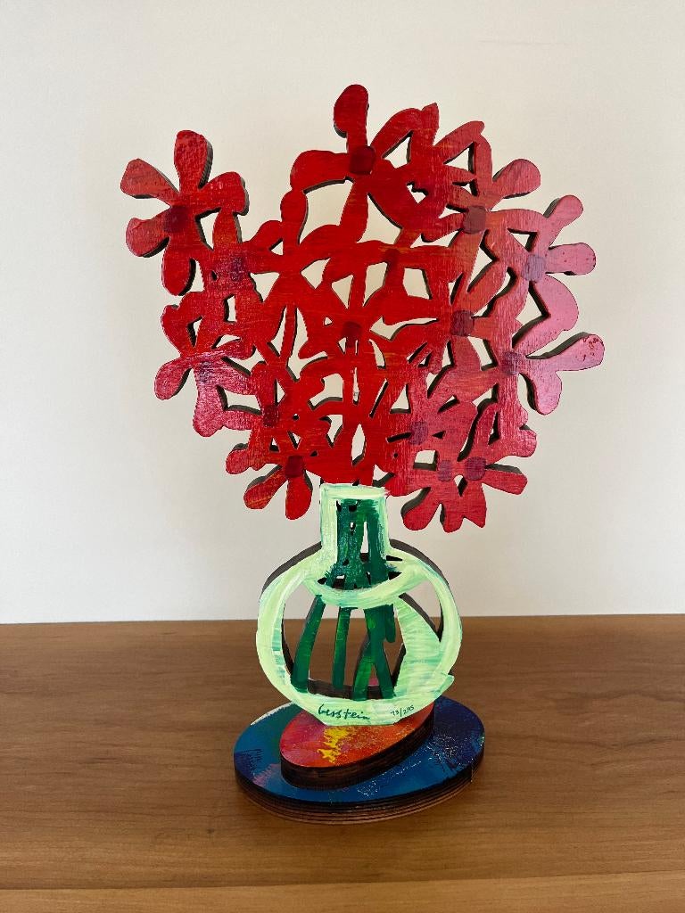 David Gerstein - Boeket, Antiek en Kunst, Houtsnijwerk, Ophalen of Verzenden, 20 - 50 cm, Flora