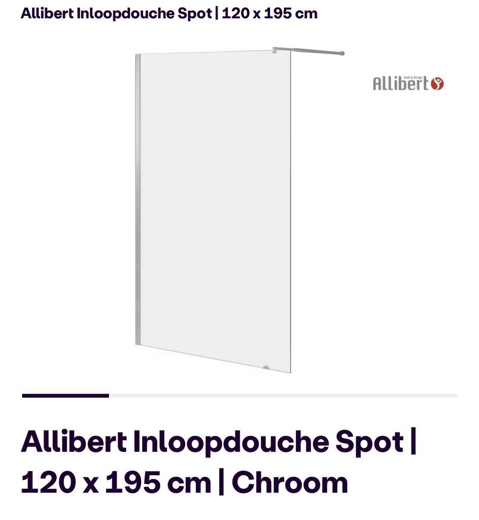 NIEUW!! Allibert inloopdouche glas, Ophalen, Nieuw, Chroom, Douche