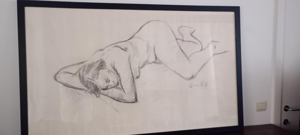 Godfried vervisch potlood tekening naaktstudie, Antiek en Kunst, Ophalen