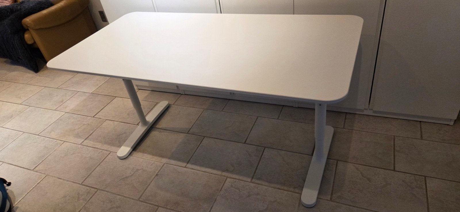 Ikea Bekant 160cm x 80cm wit in nieuwstaat, Ophalen, 160 cm, In hoogte verstelbaar, Zo goed als nieuw