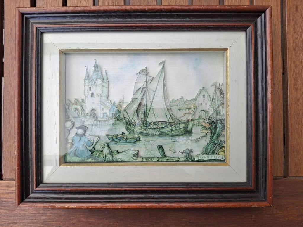 3D-tafereel "Zierikzee" van Anton Pieck, Antiek en Kunst, Ophalen