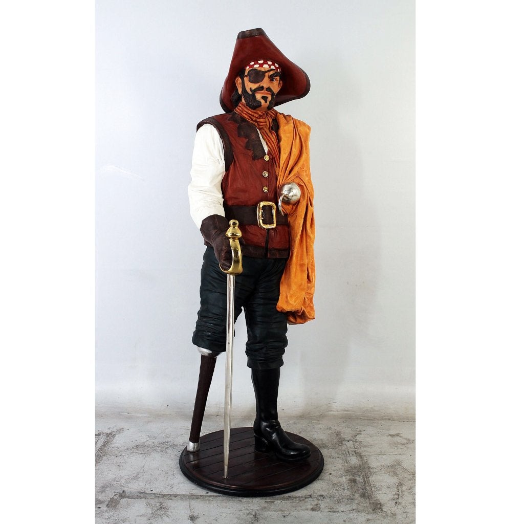 Piratenkapitein  — piratenbeeld van 195 cm - piraat, Ophalen, Nieuw