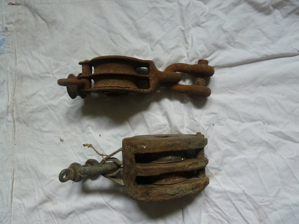 antieke katrollen, Ophalen