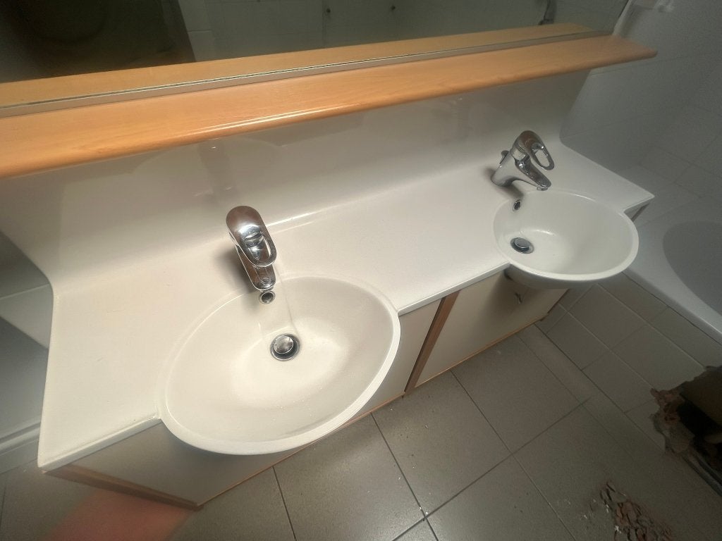badkamer lavabomeubel, Maison & Meubles, Salle de bain | Meubles de Salle de bain, Utilisé, Meuble lavabo, 150 à 200 cm, 100 à 150 cm